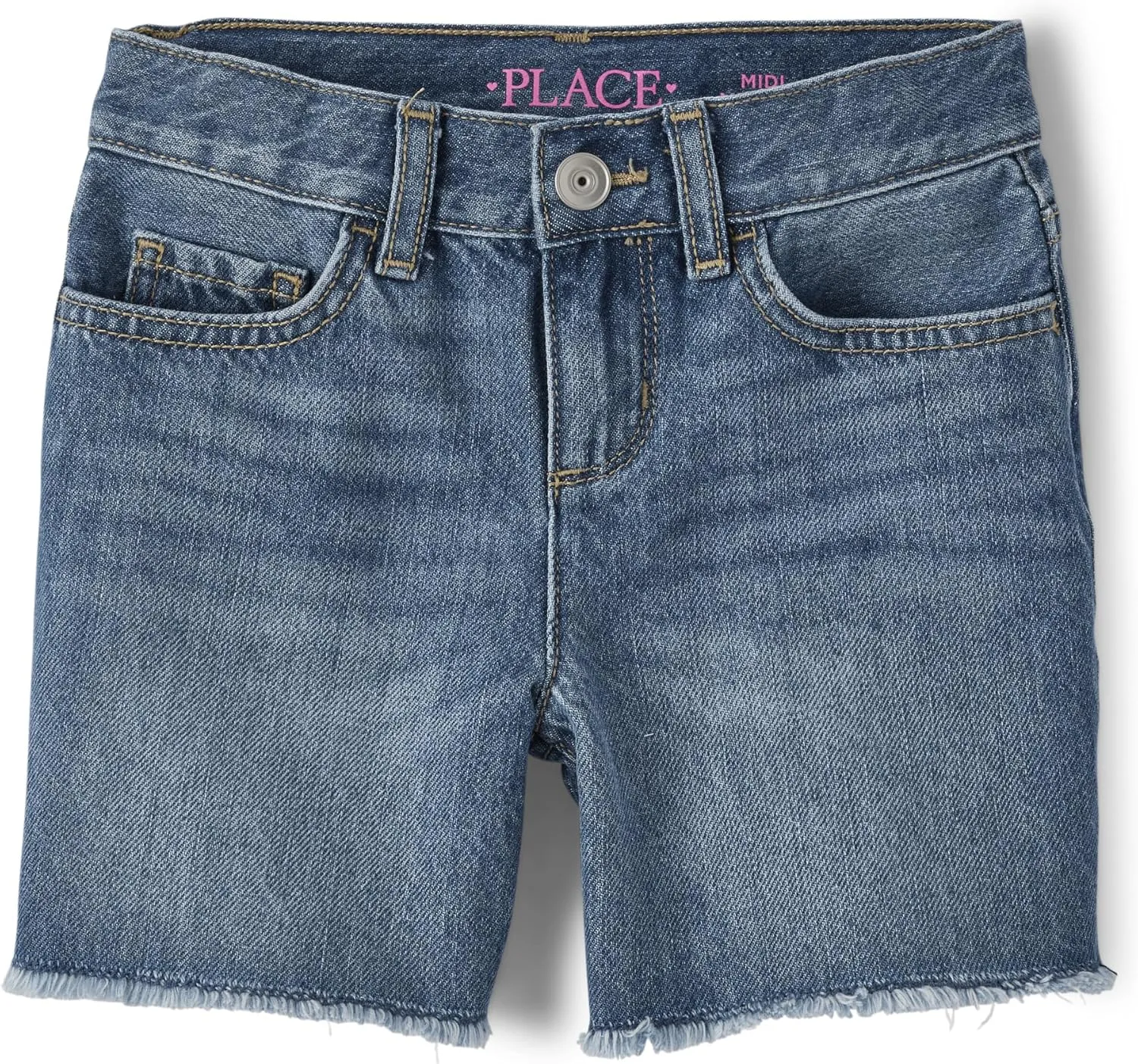 Denim Midi Shorts