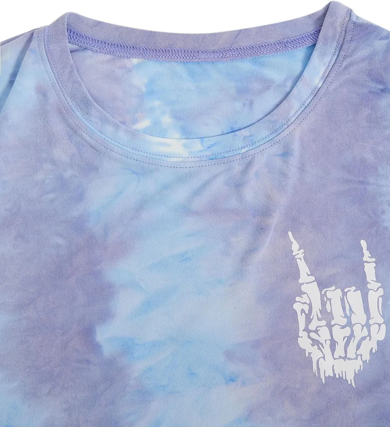 Verdusa Men's Tie Dye Short Sleeve Round Neck Graphic Tee Tops